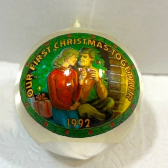 VTG Our First Christmas Together 1992 Christmas Ornament 3" - Picture 1 of 6